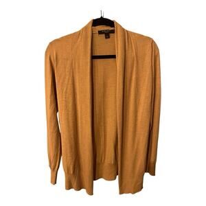 Nine West Knit Cardigan Women’s Small Khaki Tan Beige Open Front minimalist